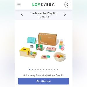 Lovevery The Inspector Play Kit 7-8 Month Box w/o stacking cups